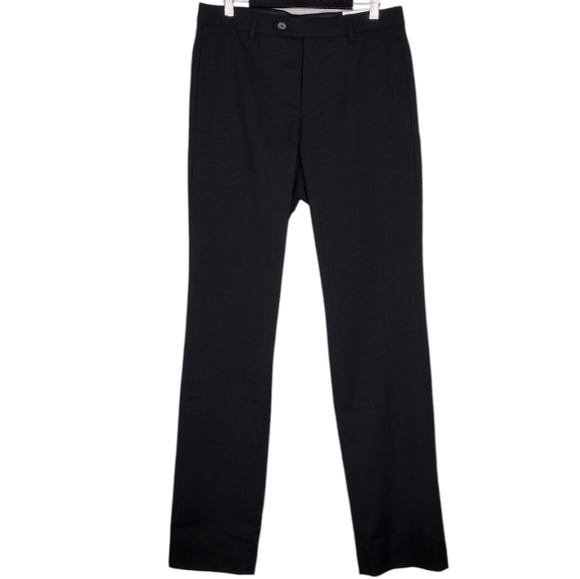 NWT Lauren Ralph Lauren Black Classic Stretch Tailored Fit Dress Pants Sz30W×32L - Picture 1 of 15